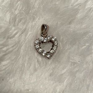 Sterling Silver (925) CZ Heart Pendant